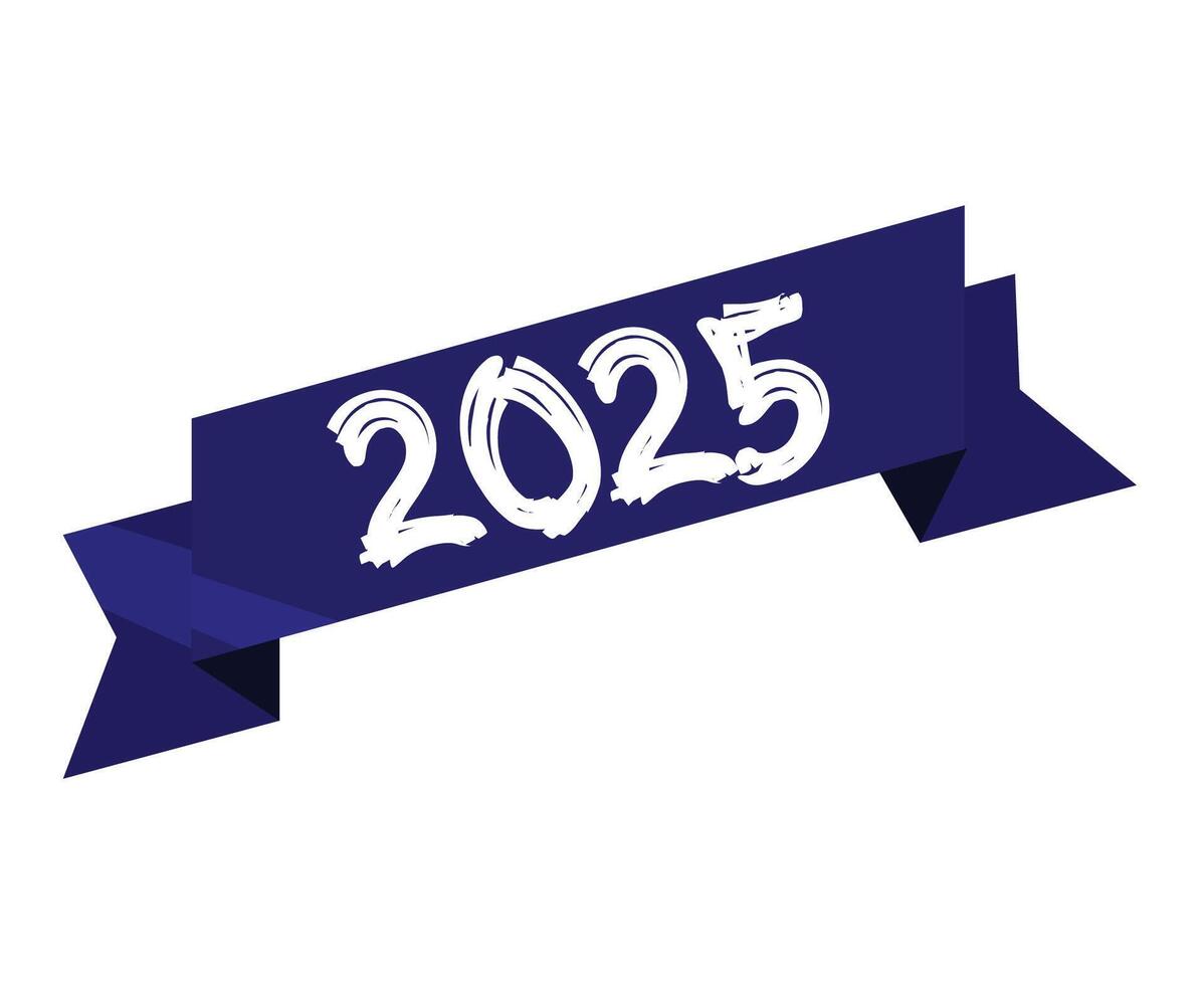 2025 Happy New Year Holiday Blue Isolated Elegant Abstract Illustration vector