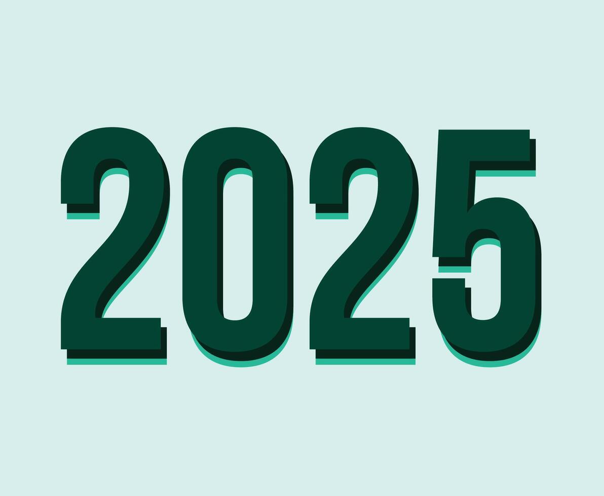 2025 Happy New Year Holiday Abstract Isolated Elegant Design Illustration vector