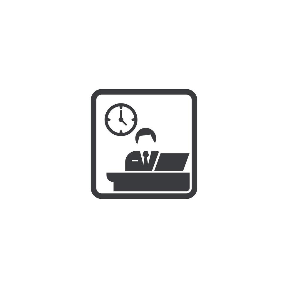 illustration of flat design of employee working hours. vector
