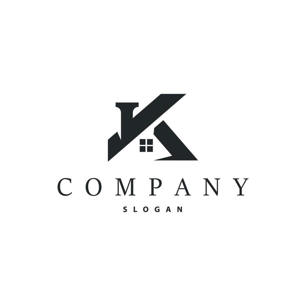 Minimal Initial K Letter Logo Modern vector