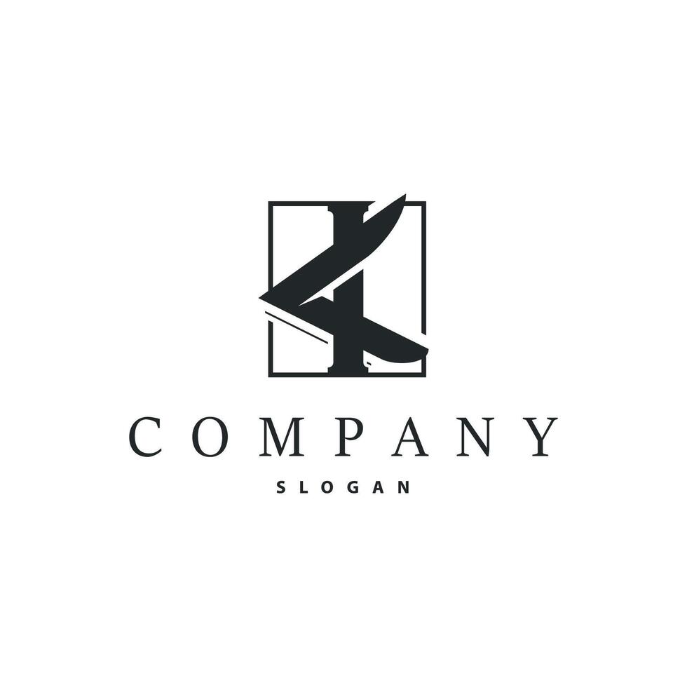 Minimal Initial K Letter Logo, Modern And Luxury Geometric Design, Icon Template Element vector