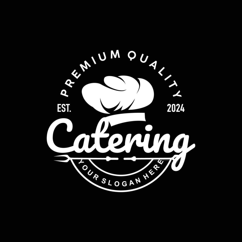Chef Logo Design Cooking Inspiration And Chef Hat With Simple vector