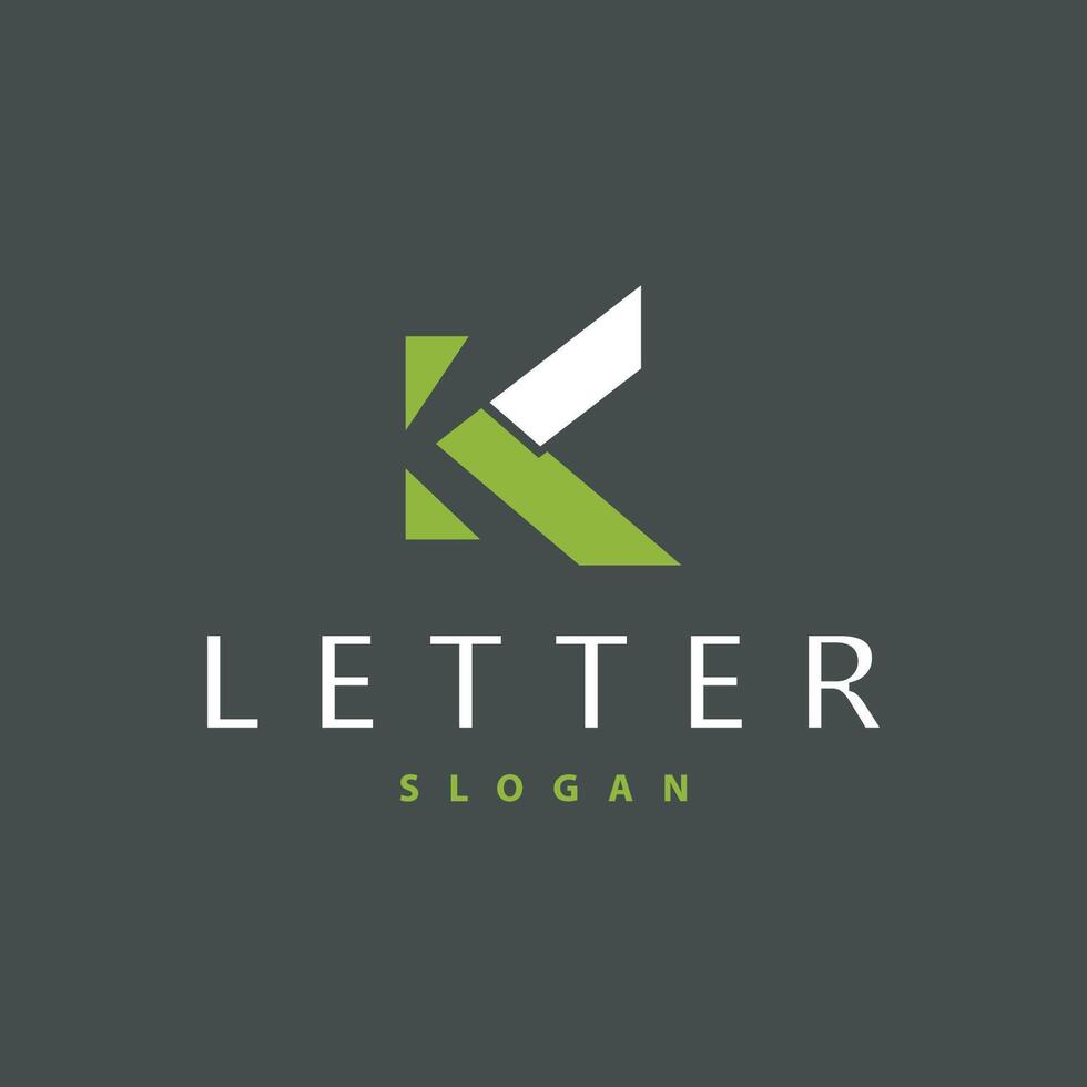 Minimal Initial K Letter Logo, Modern Geometric vector