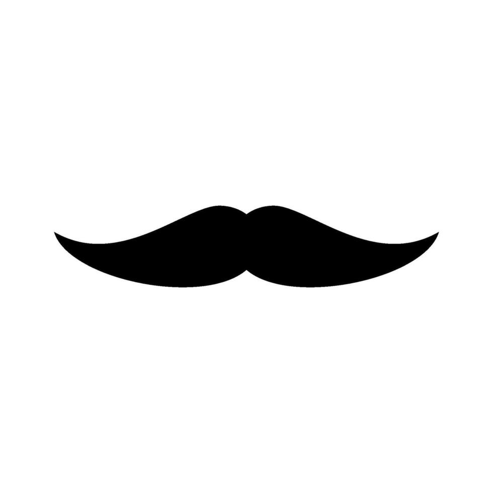 Black Mustache Icon Logo Template Illustration Design vector