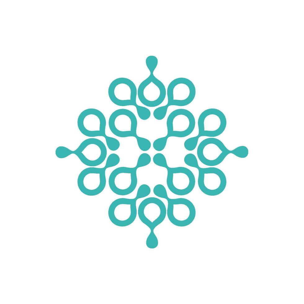 Decorative Circle Dot Particle Logo Template Illustration Design vector