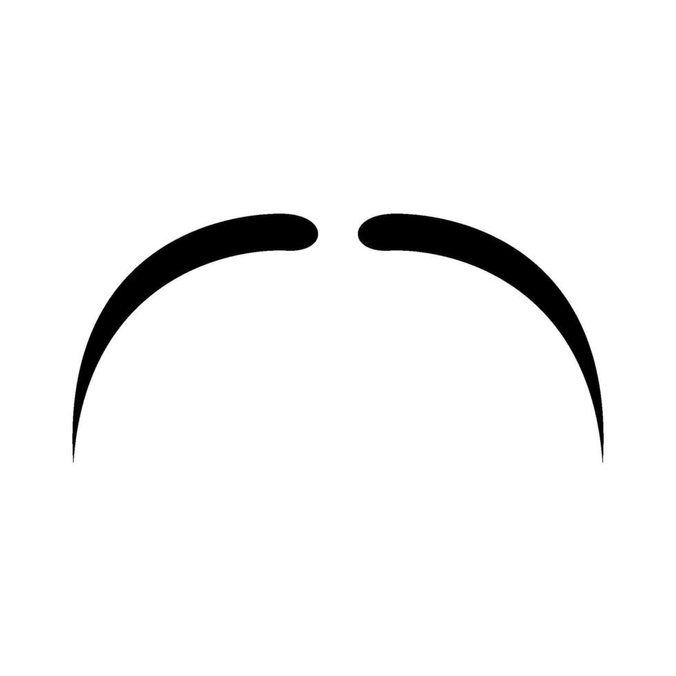 Simple Mustache Icon Logo Template Illustration Design vector