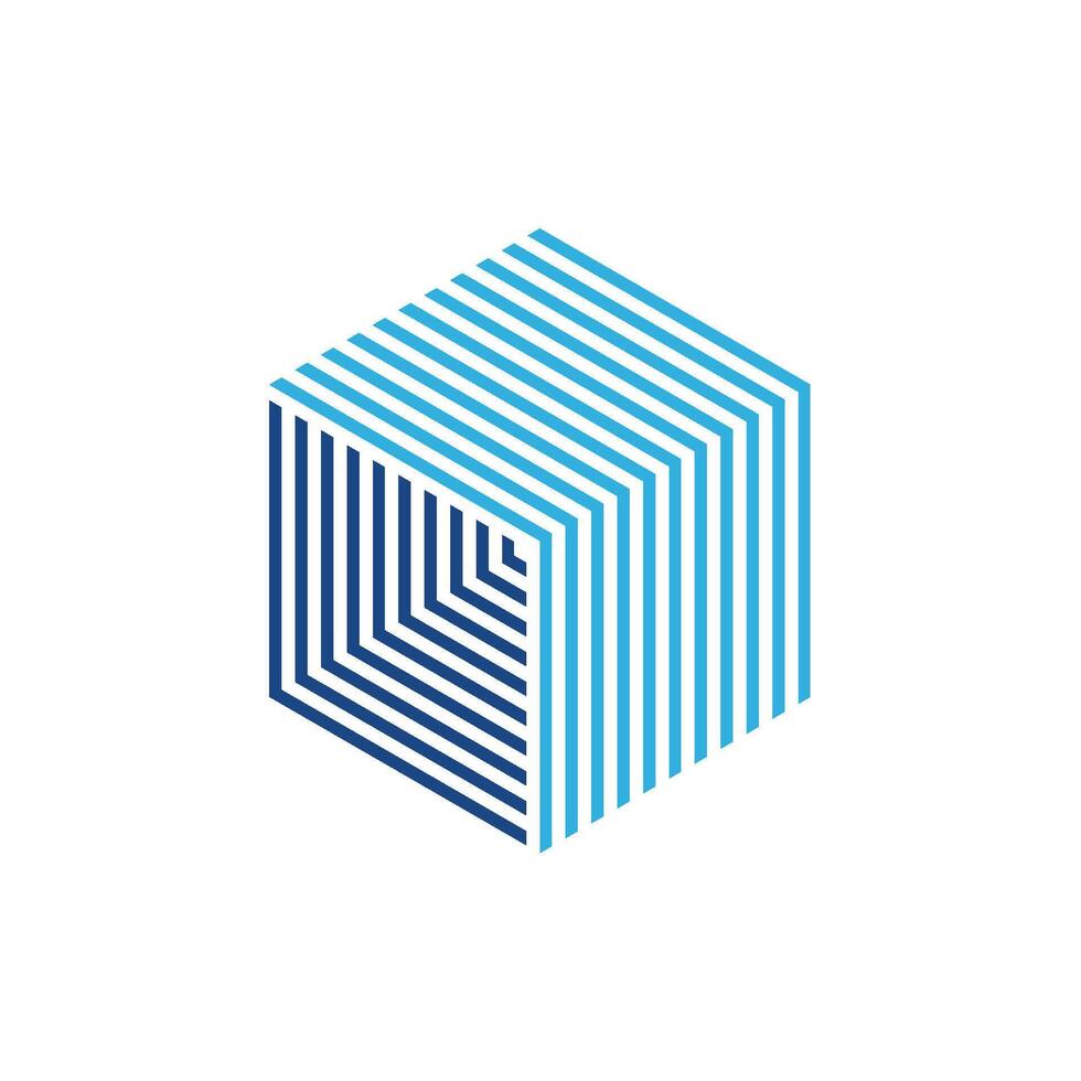 Abstract Hexagon Line Logo Template Illustration Design vector