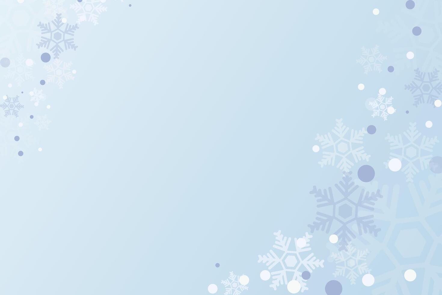 Snow falling background . Blue scene and decorated with falling snowflakes. There is a copy space for design. Winter, Christmas and New Year concept. vector