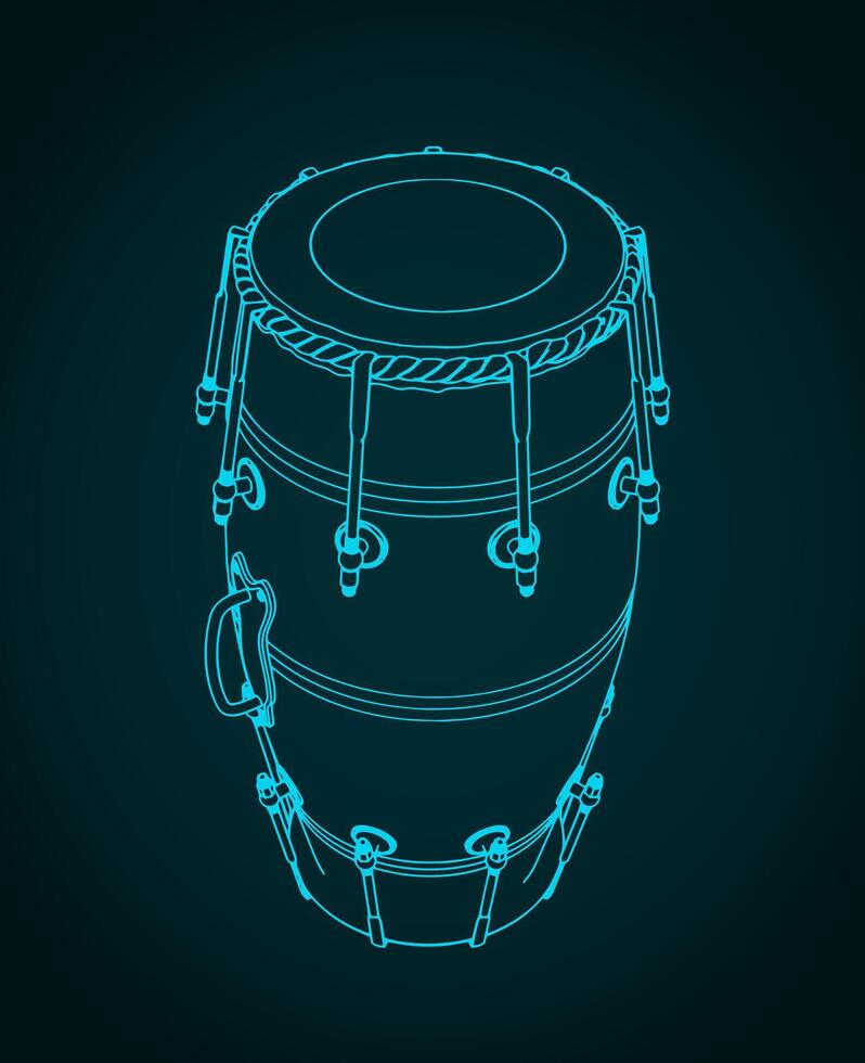 Naal dholak drum vector