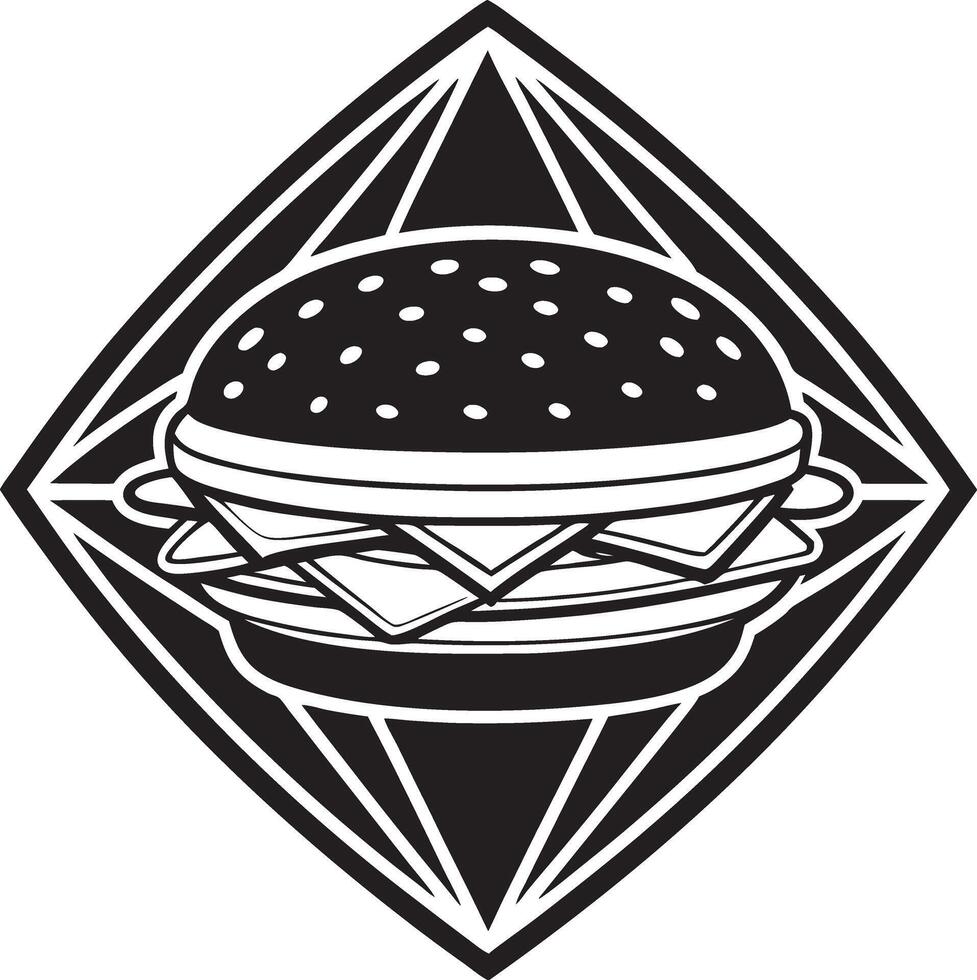 Juicy hamburger on white background vector