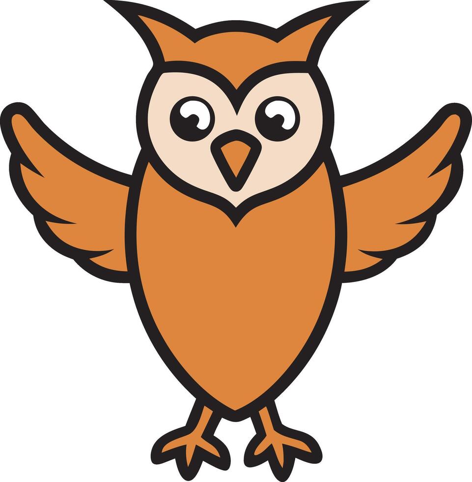owl isolated on white background vector