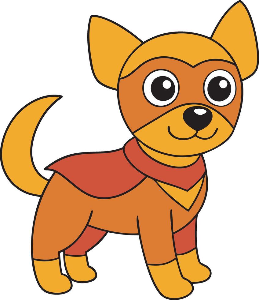 young dog is posing. Cute playful vector