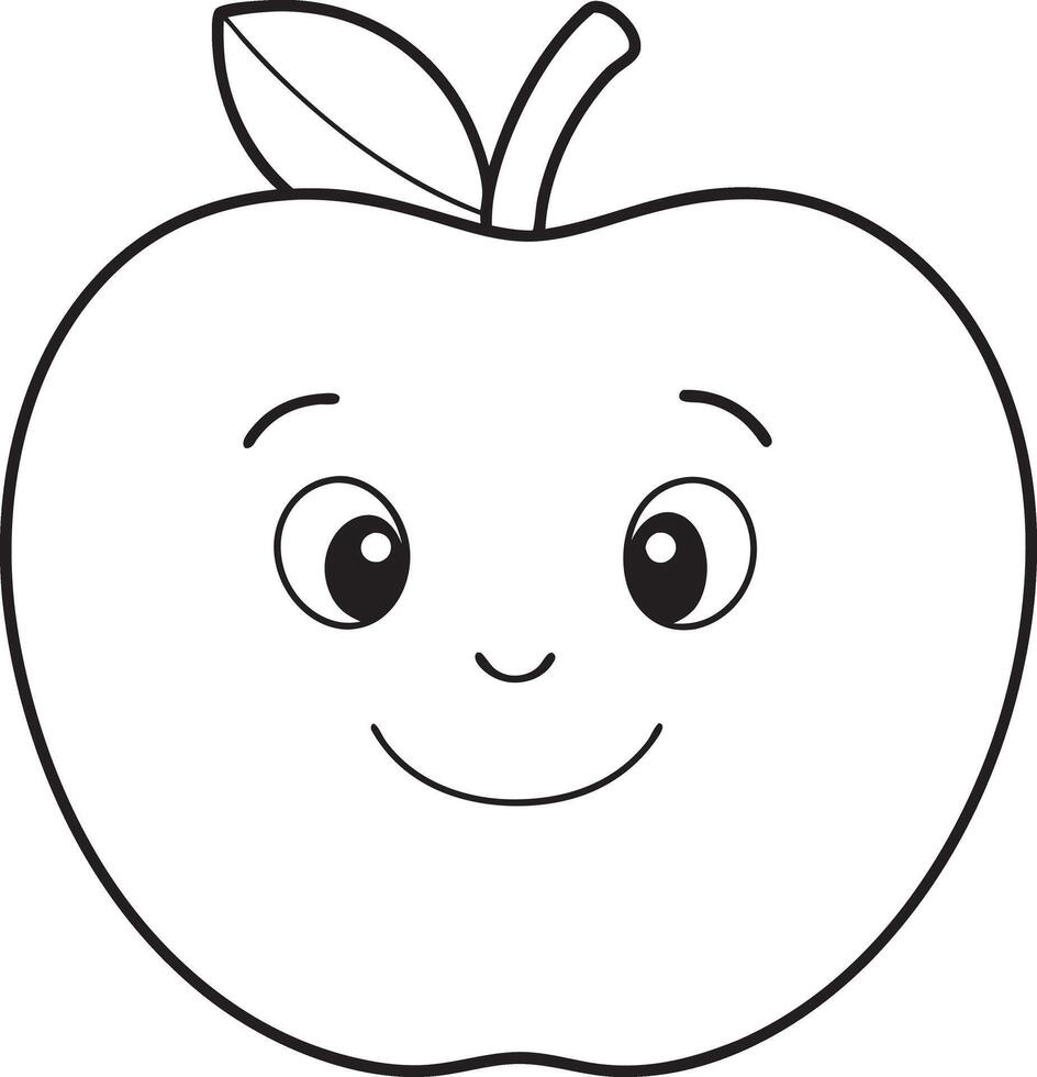 Black and white apple vector