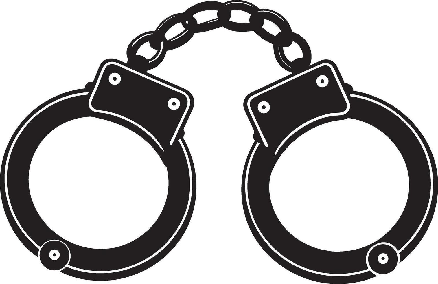 Handcuffs in police vector