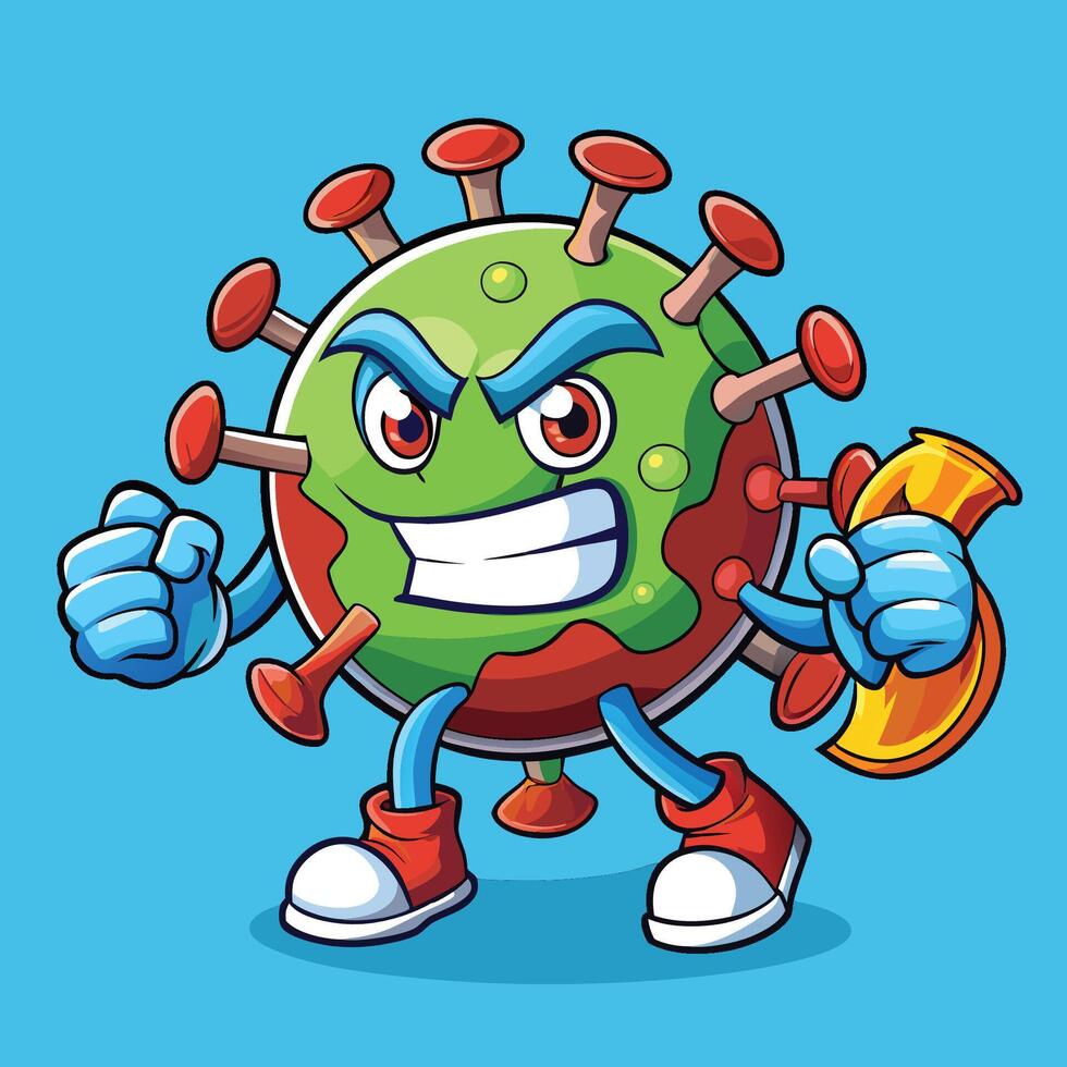 Global Solidarity in Fighting the Corona Virus Pandemic Illustration with Corona Icon vector