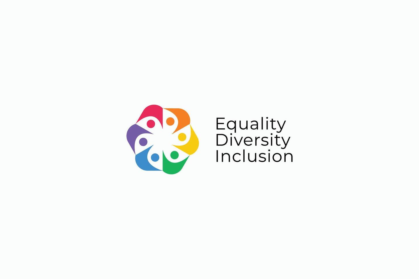 Equality Diversity Inclusion Logo Unity Organization Education Group Community Social vector