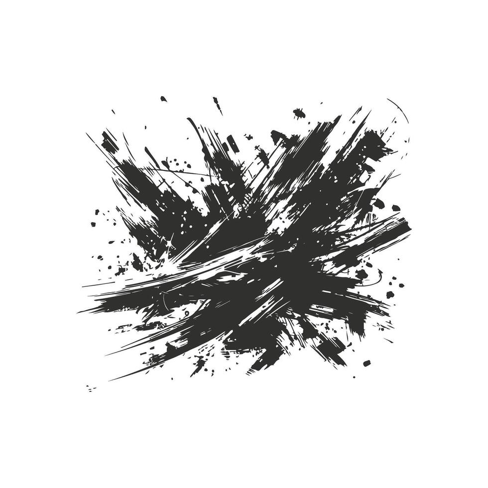 Black ink splatter on white background vector