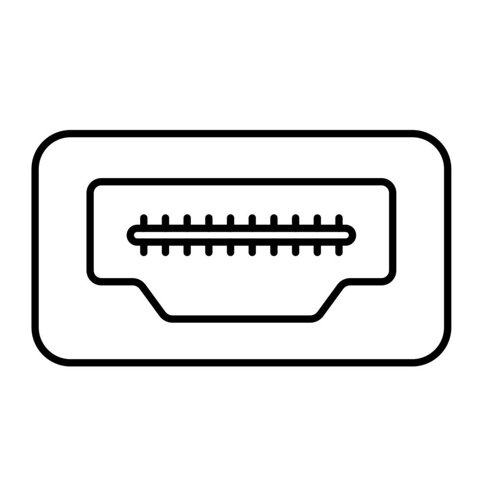 HDMI Port Icon, Monitor, connector vector