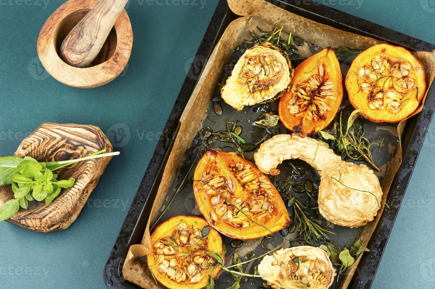 Baked Butternut Squash. photo