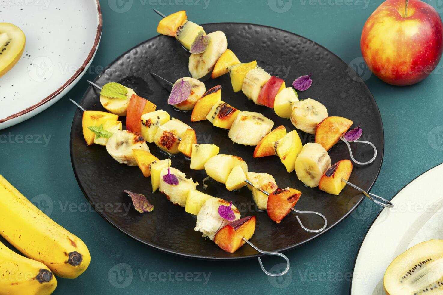 Colorful Fruit Skewers photo