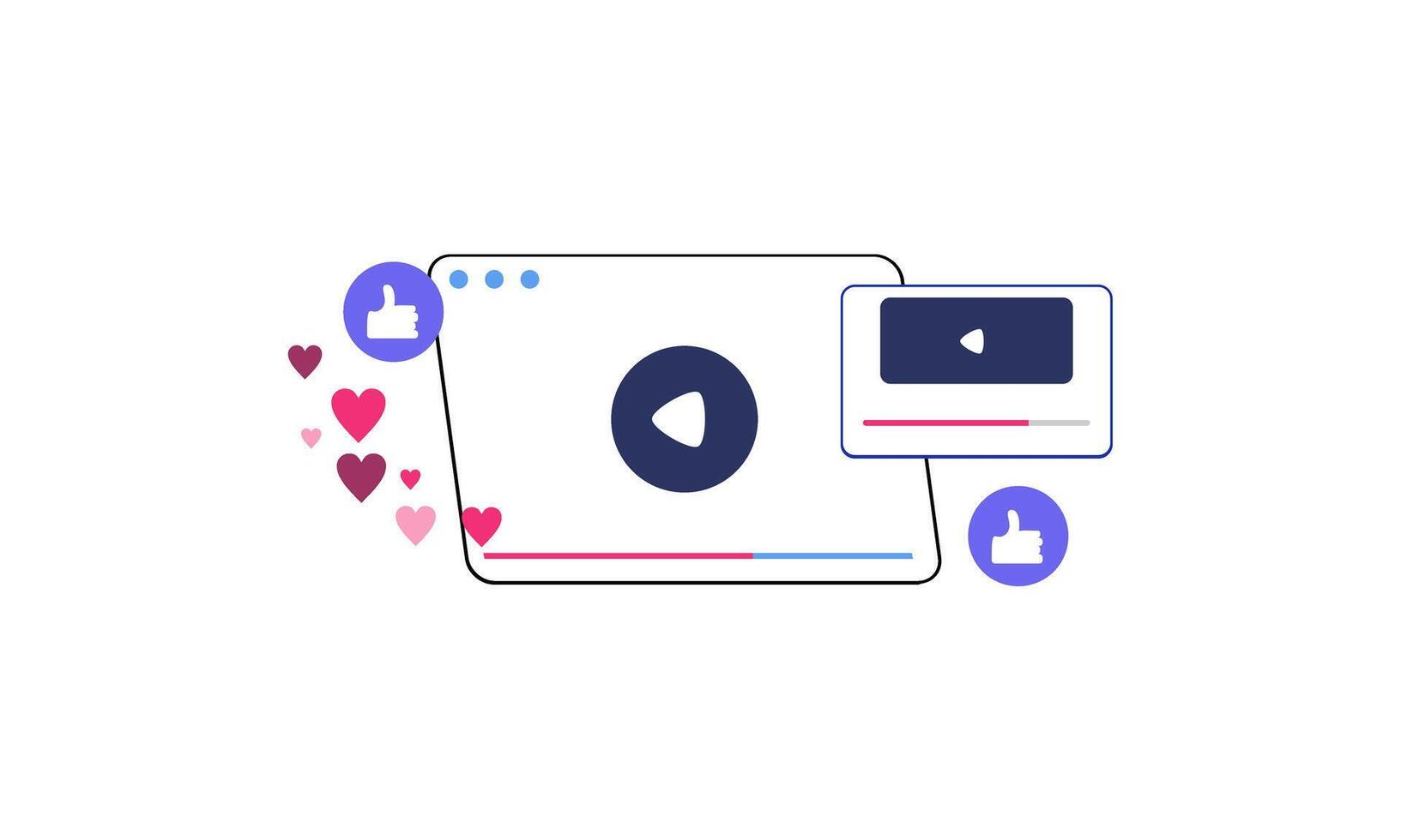 Viral or spreading virally on internet illustration vector