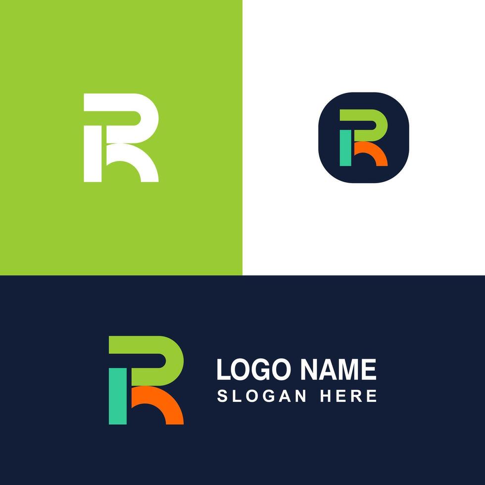 Extraordinary type R logo for your product. vector