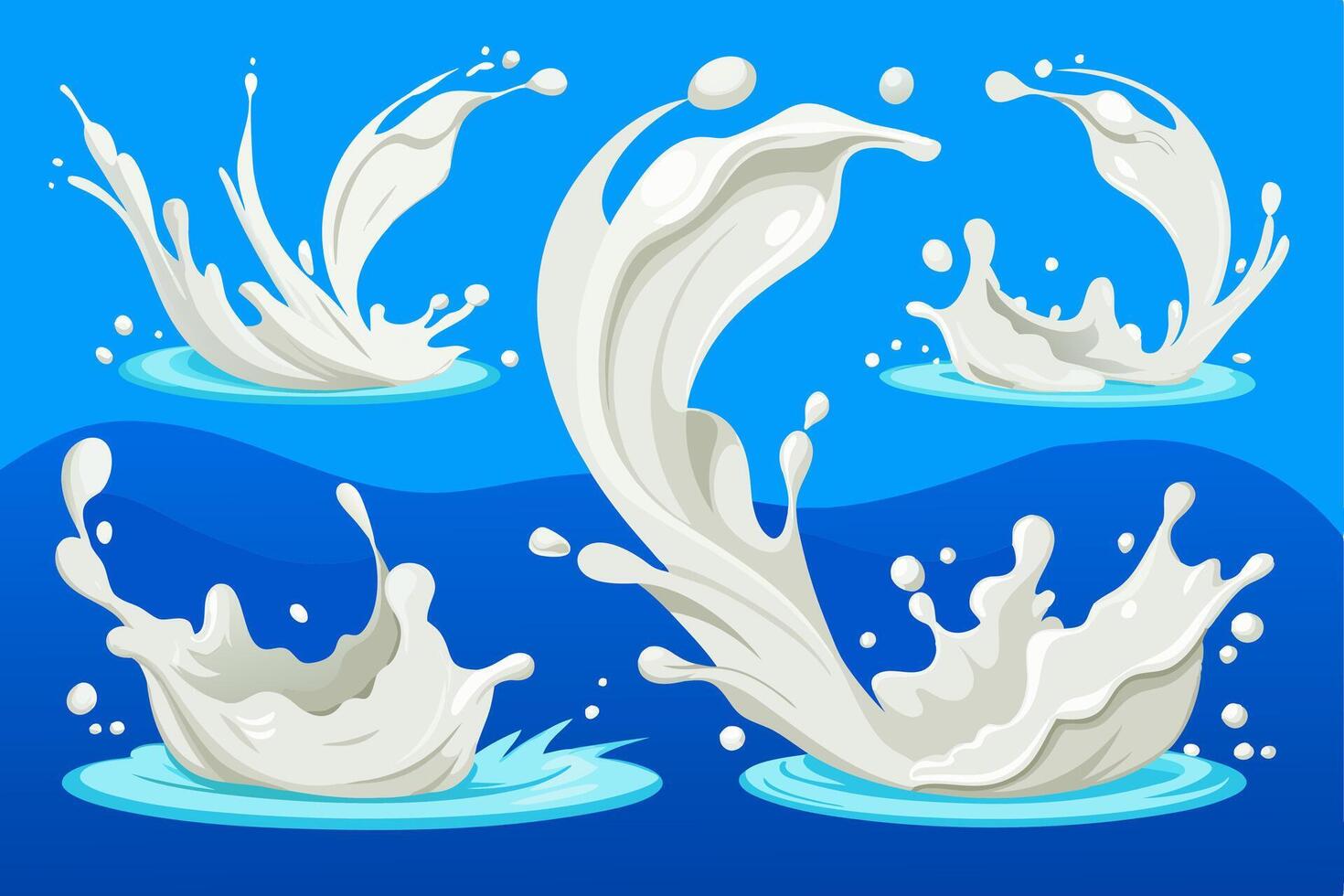 Simple Art of Milk Splash vector