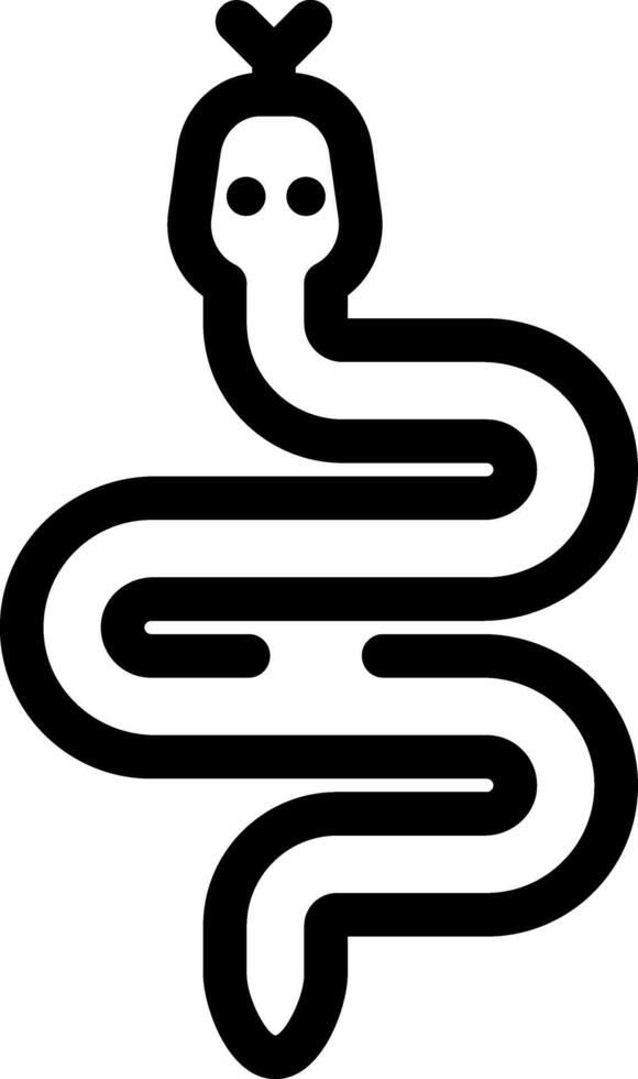 Rounded Stroke SNAKE Icon vector