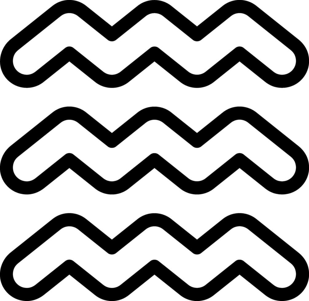 Rounded Stroke AQUARIUS Icon vector