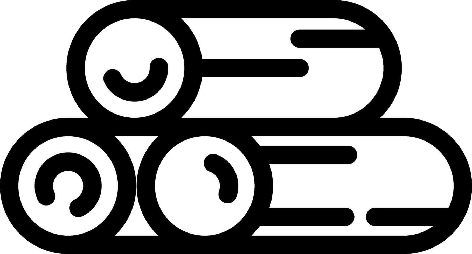 Rounded Stroke WOOD Icon vector