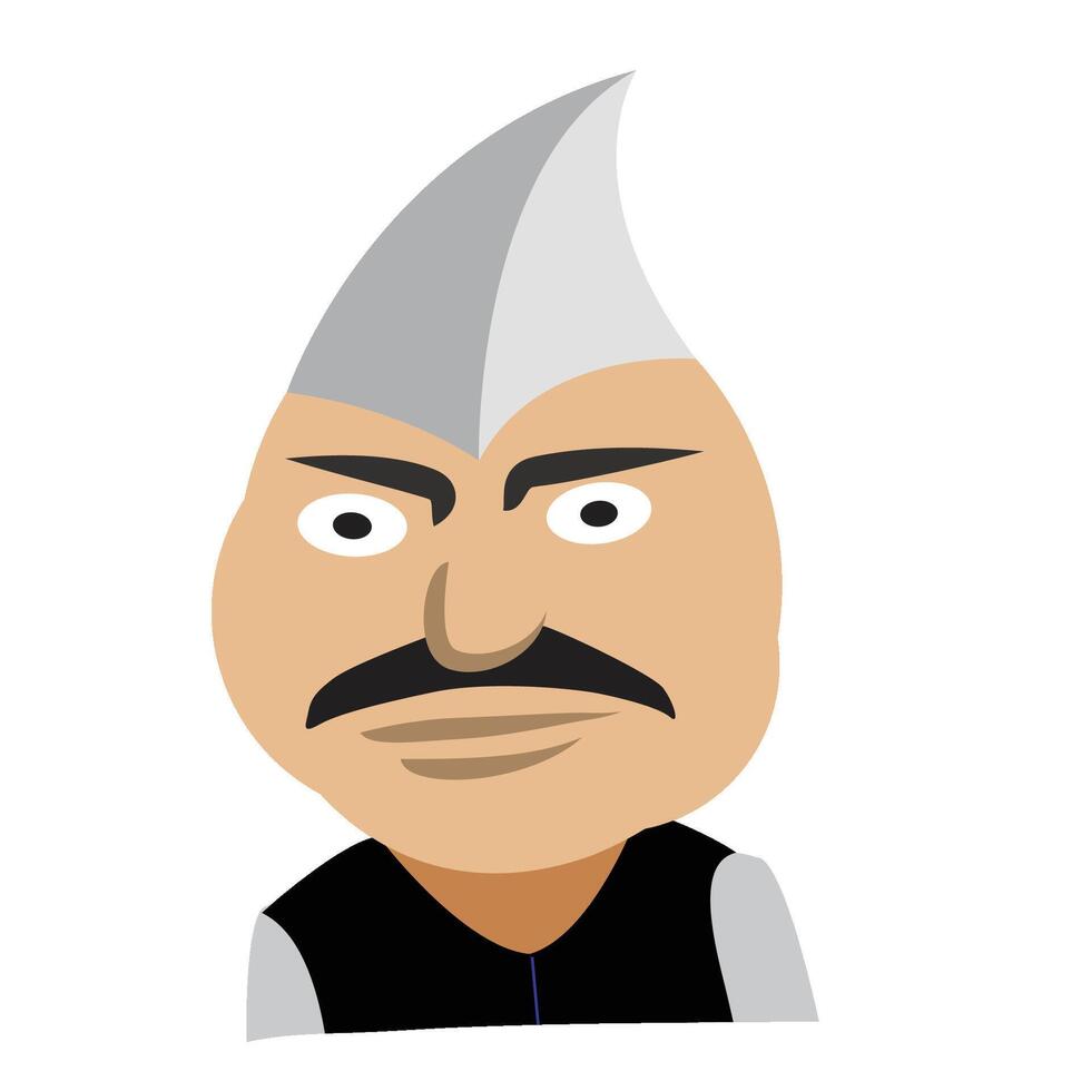 A dynamic Indian politician portrait, in traditional attire vector