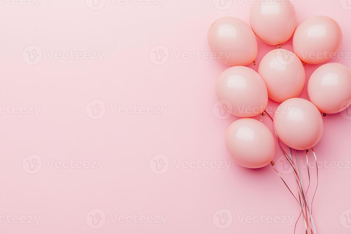 Pastel Pink Heart Balloon with Festive Party Decorations and Love Theme photo