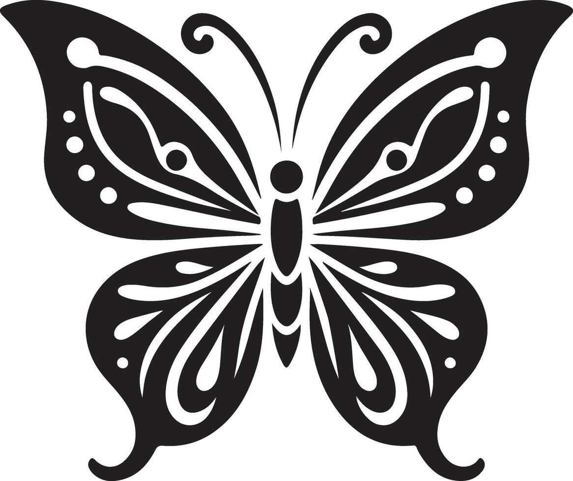 Charming Butterfly Silhouette in Minimalist Art vector
