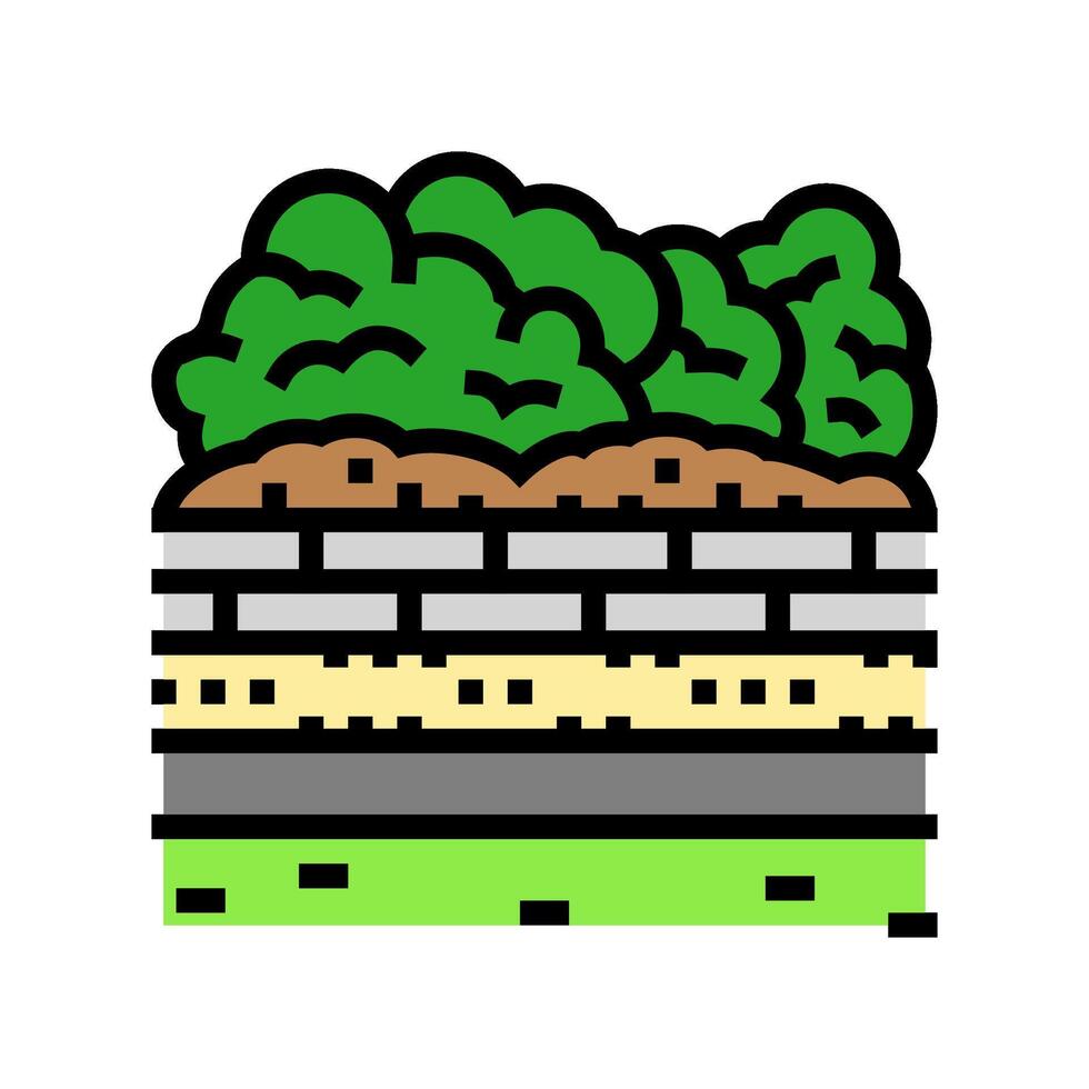 edging garden maintenance color icon illustration vector