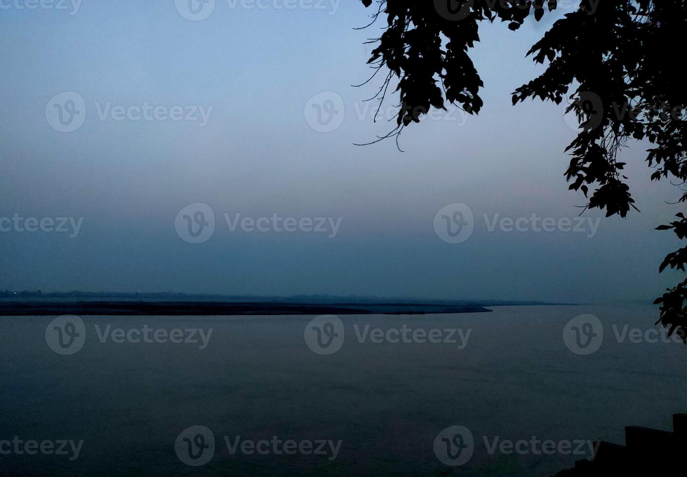 Beautiful view of river Ganga before sunrise photo