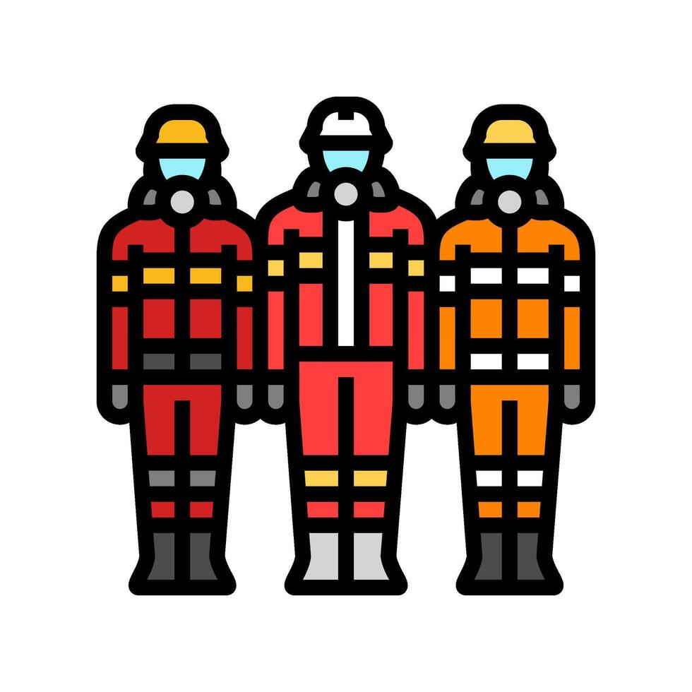 emergency rescue team color icon illustration vector