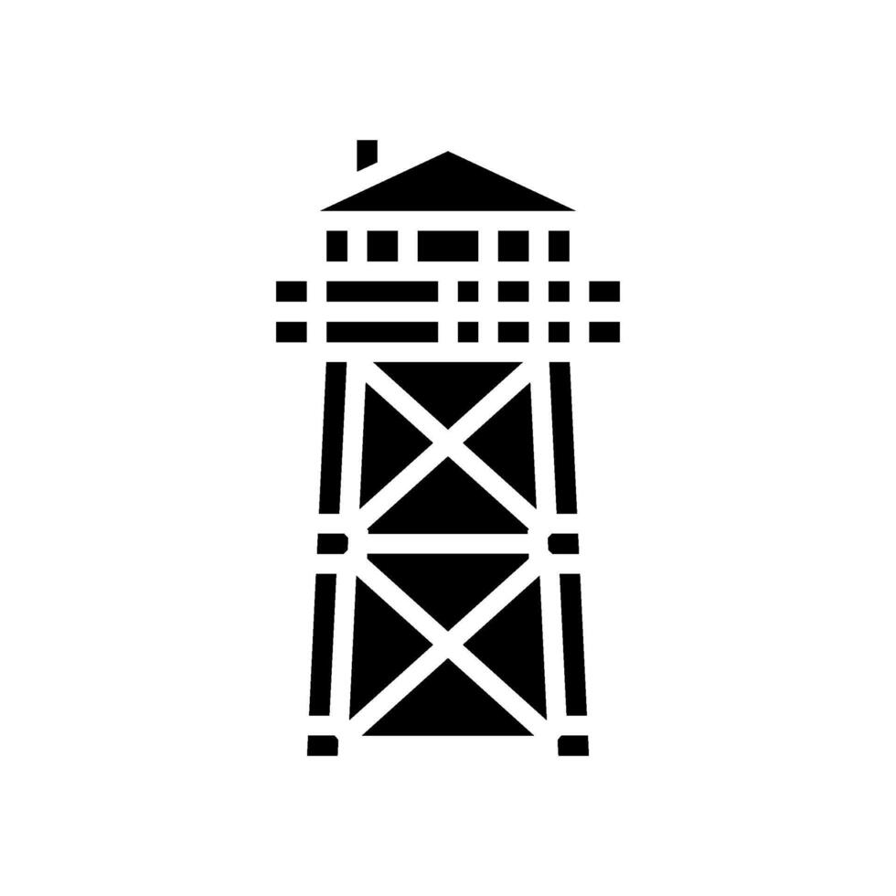 firewatch tower wildfire disaster glyph icon illustration vector