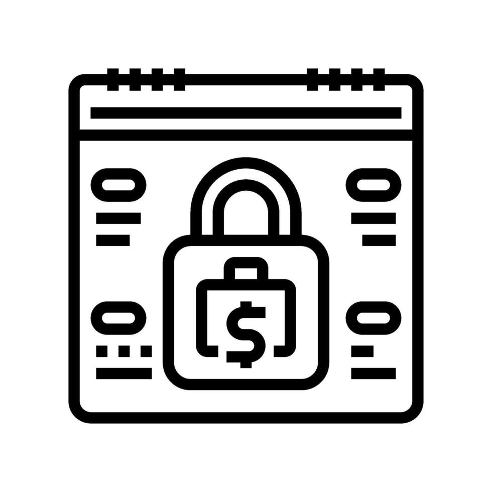 fixed expenses budget planning line icon illustration vector