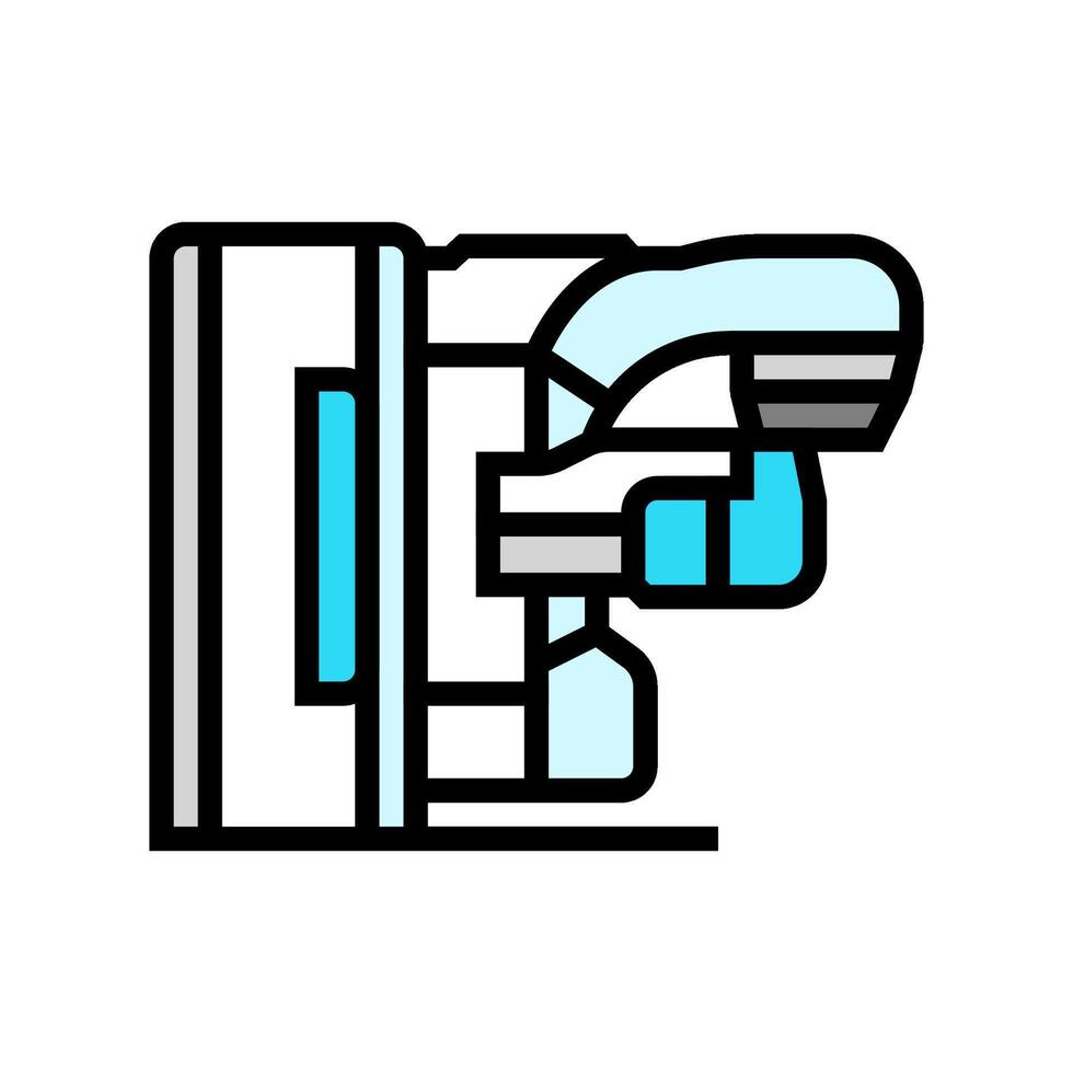radiation machine cancer treatment color icon illustration vector