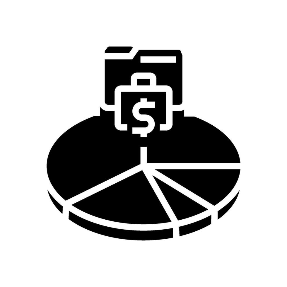 pie chart budget planning glyph icon illustration vector