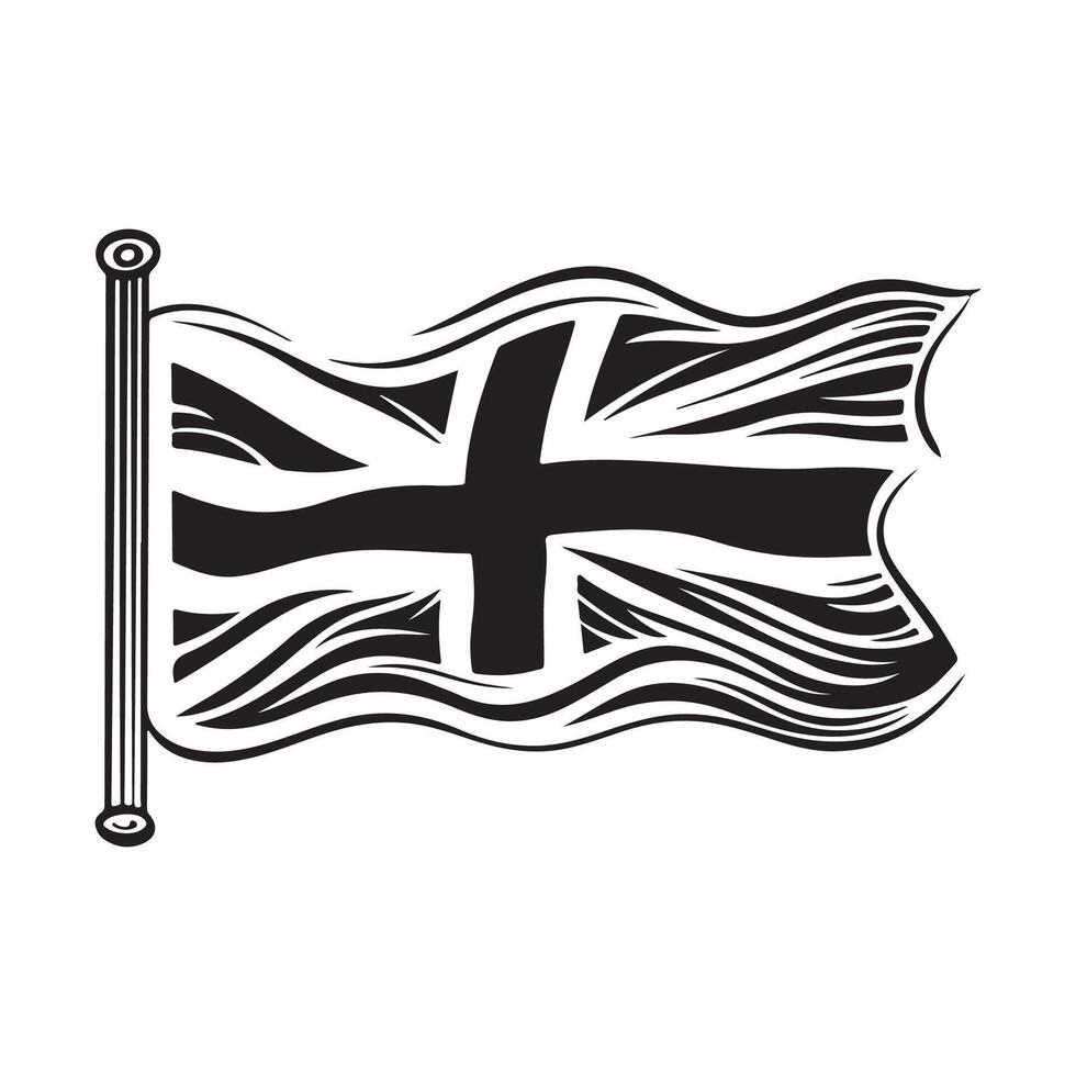 Design Logo of British Flag Waving stock Images isolated on white background. vector
