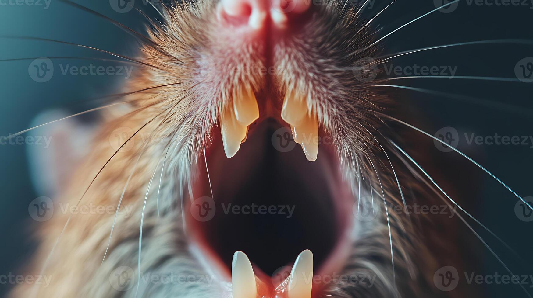 Rat's Open Mouth Close Up photo