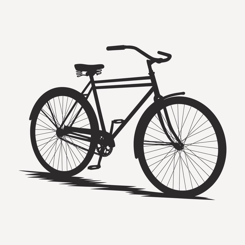 Bicycle Silhouettes Isolated on White Background vector