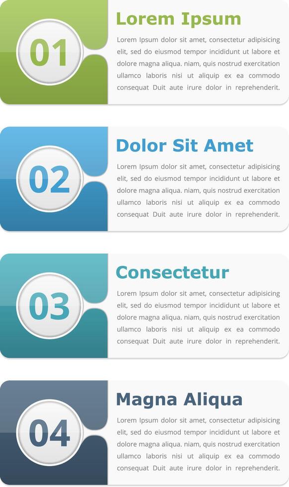 Four infographic elements with place for numbers titles and text vector