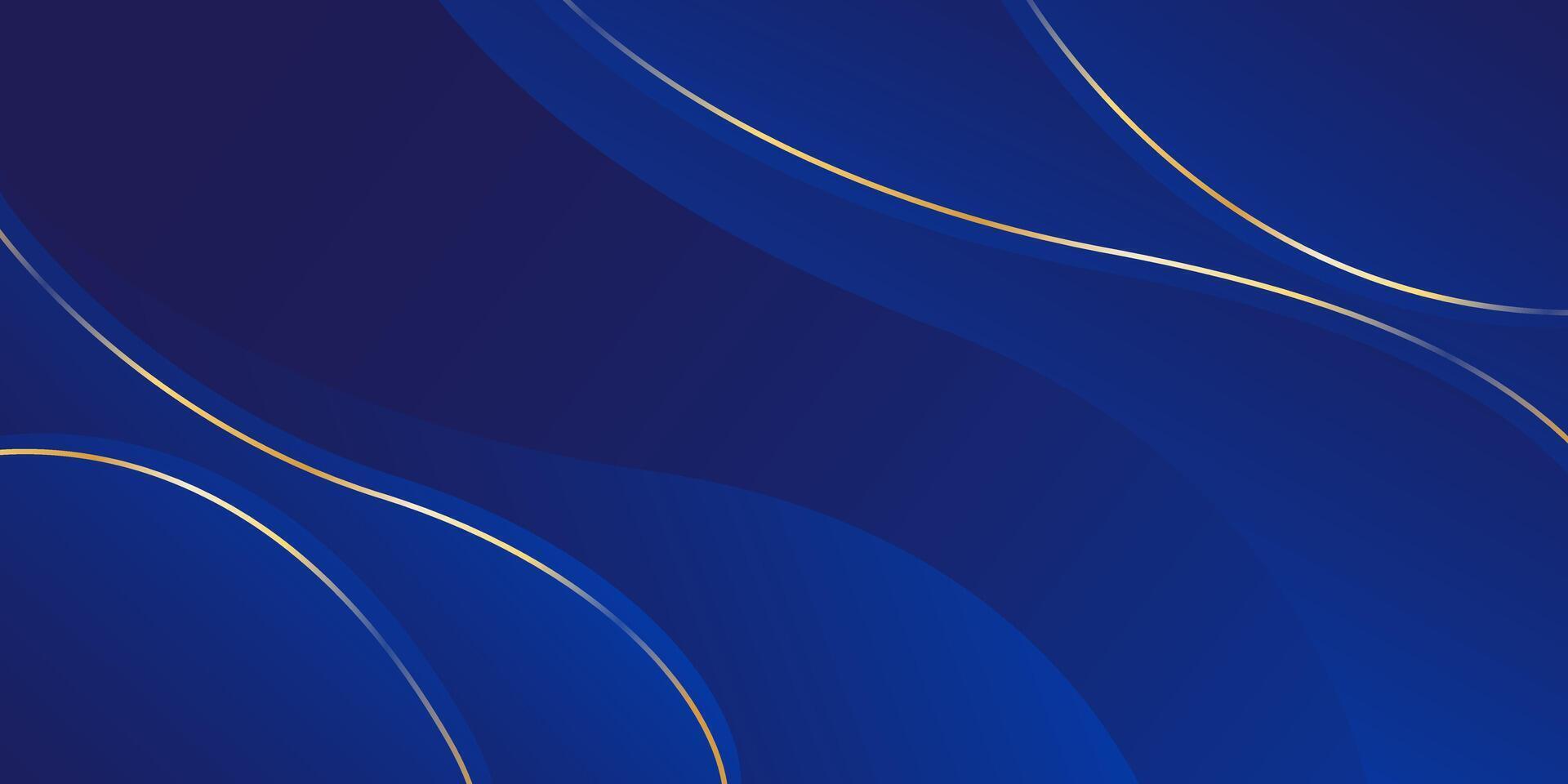 Abstract wave luxury background, blue wallpaper vector