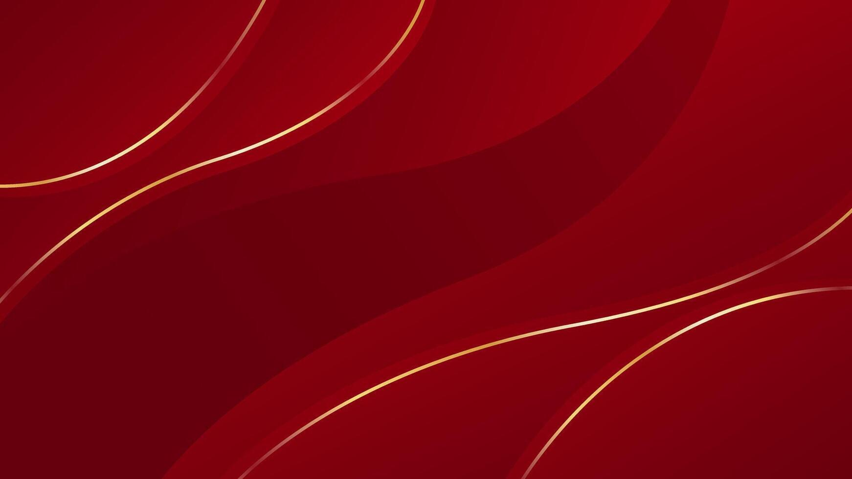 Abstract wave luxury background, red wallpaper vector