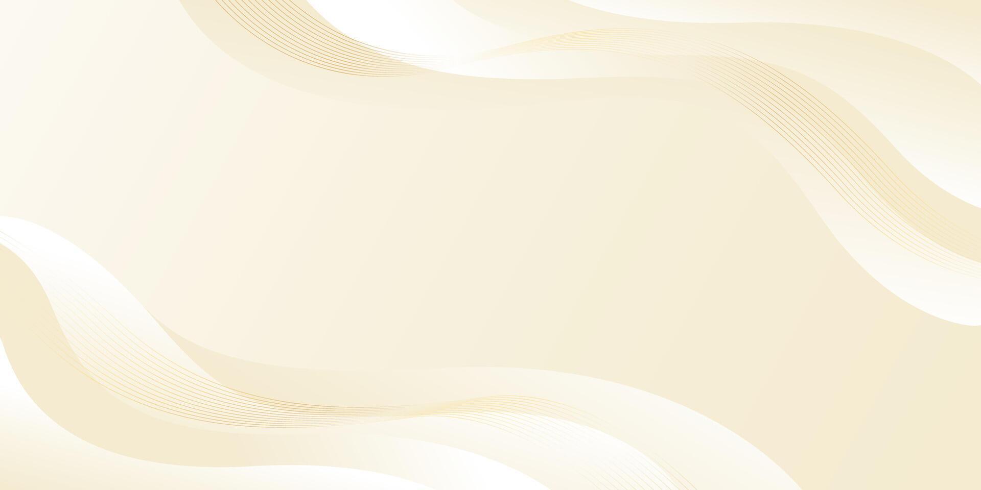 Elegant cream color luxury background. Abstract wave dynamic wallpaper vector