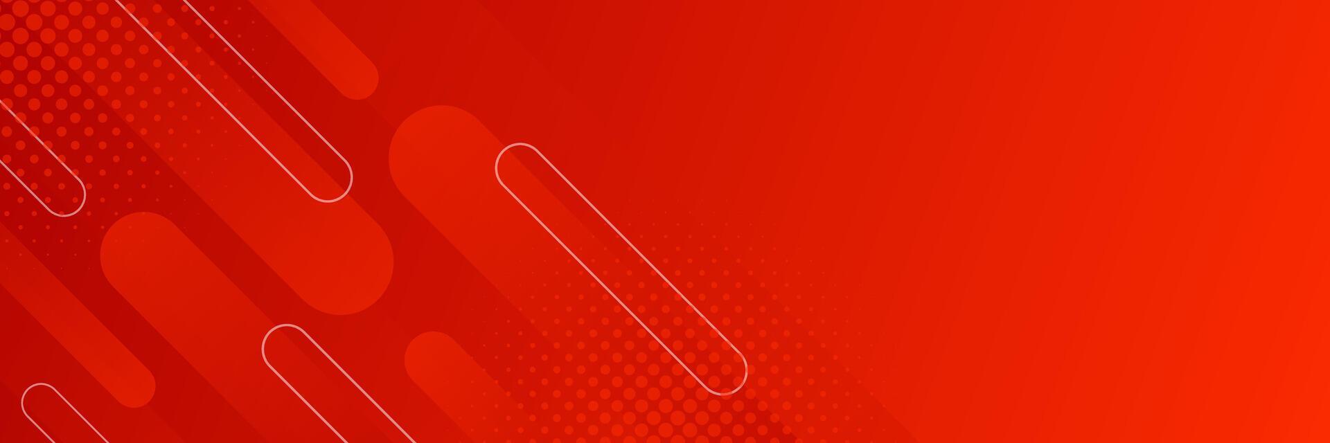 red background with white lines and dots vector