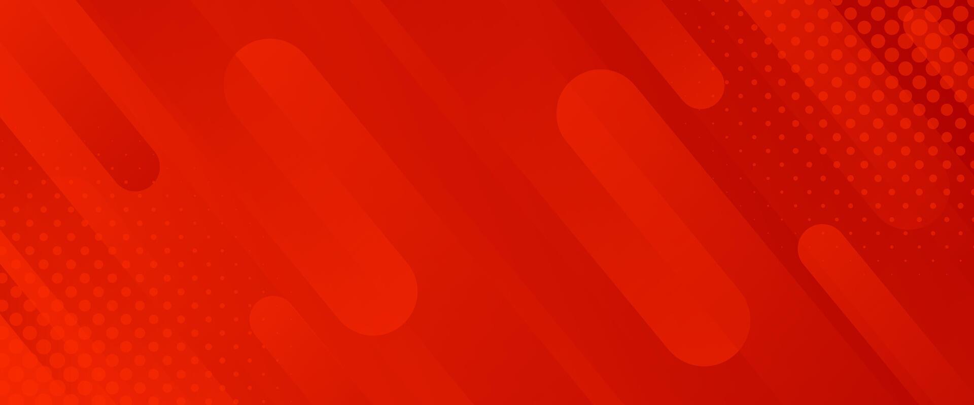 Abstract red dynamic banner background with halftone, modern wallpaper. illustration vector