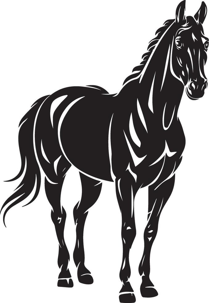 A silhouette of a horse vector